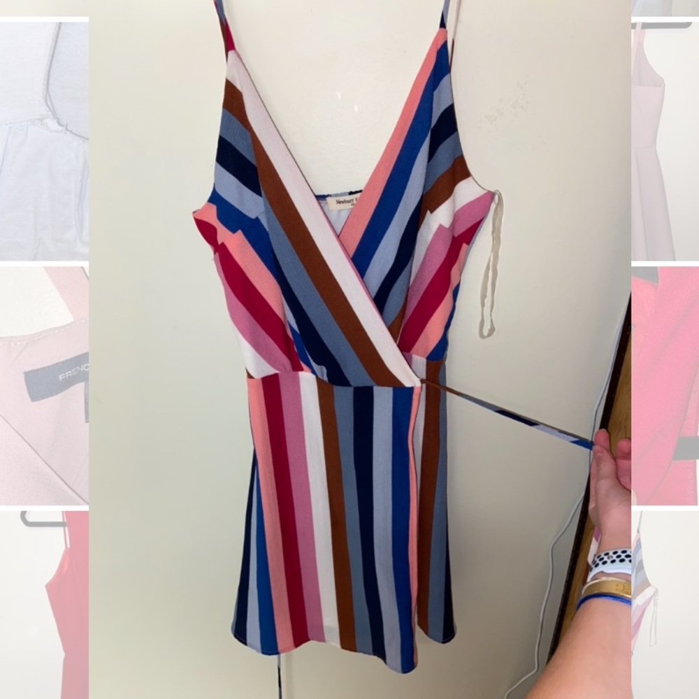 Newbury Kustom striped wrap dress